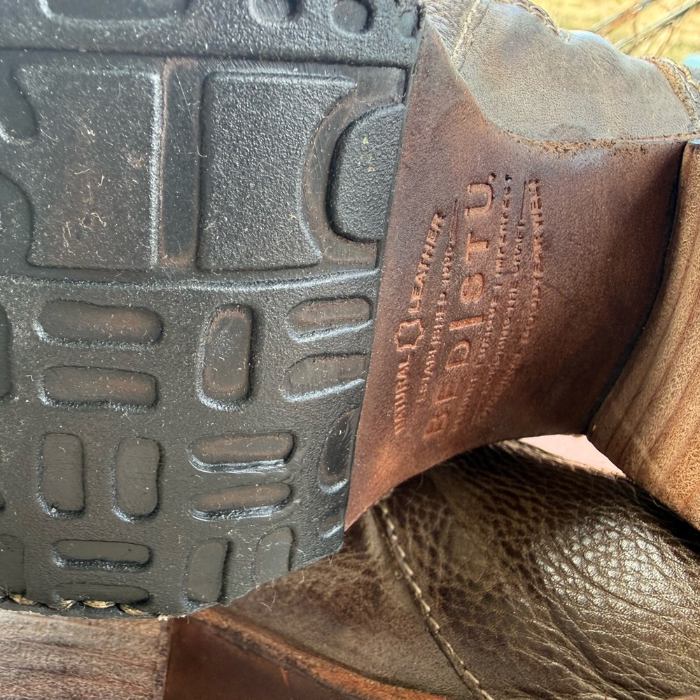 BED |STU Women's Over-the-Knee Brown Leather Riding Boots Size 6 - Picture 13 of 16